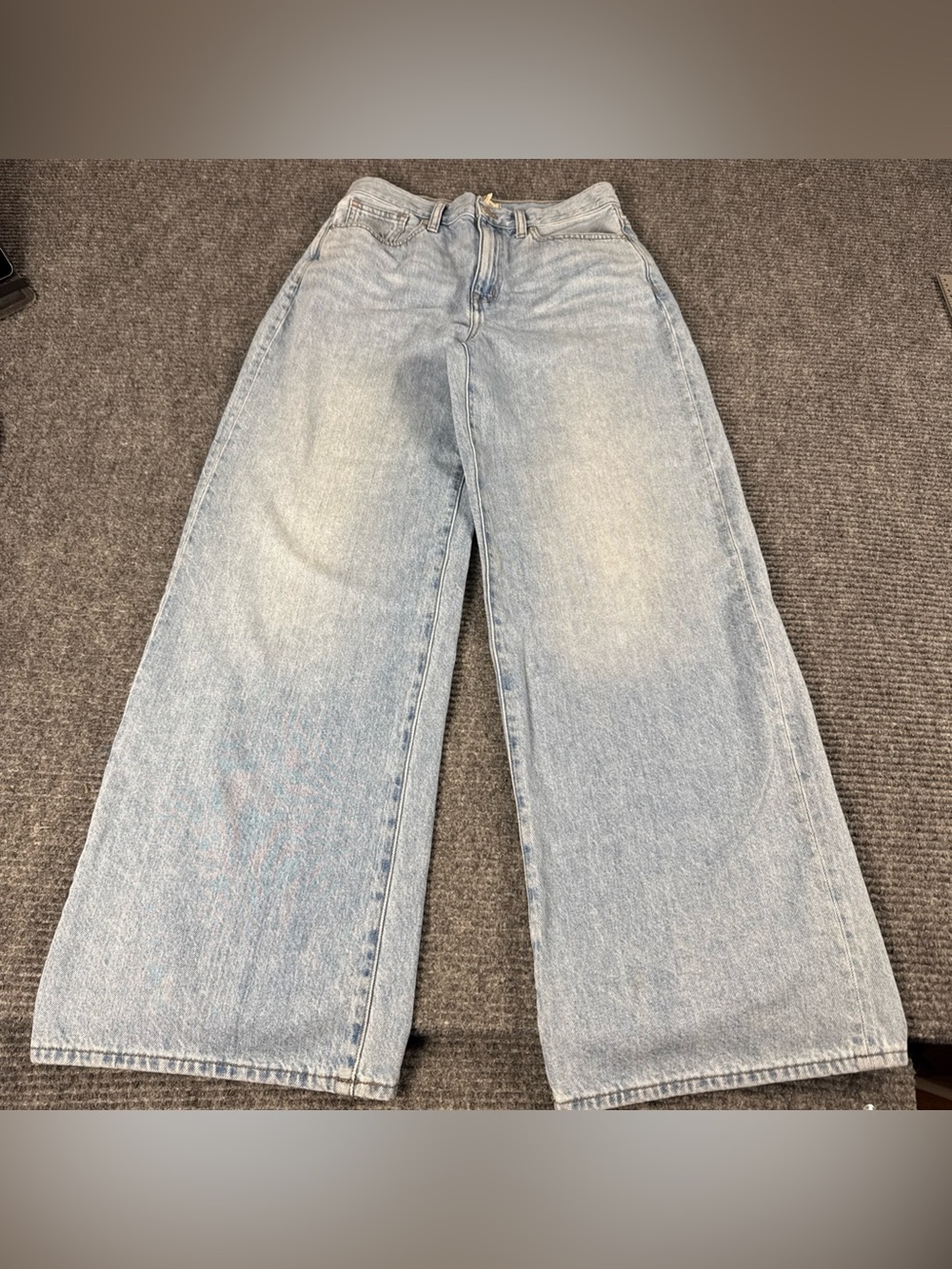 Madewell Superwide-Leg Jeans Womens 26 Blue High Rise Denim Wide Leg Pants Boho